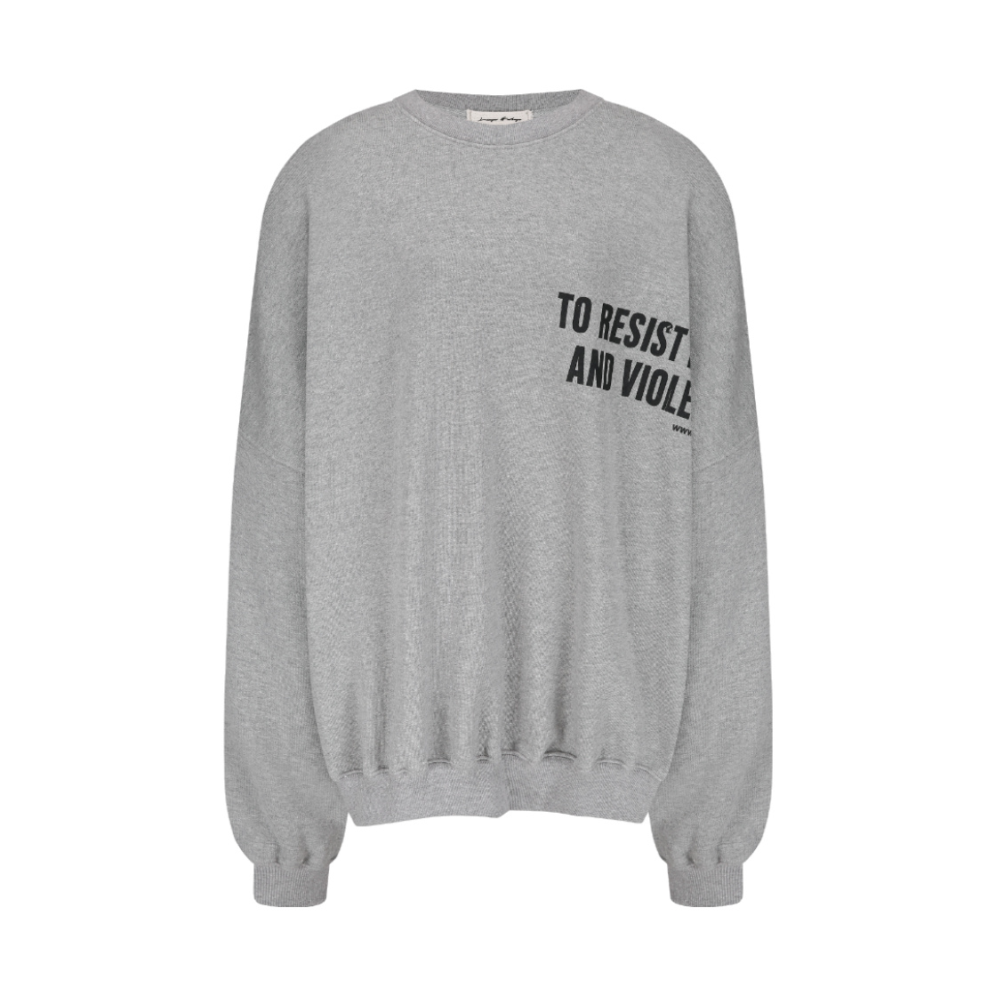 MF26TS102 [KREAM 단독] Langer Drug Velcro Pad Sweatshirt Charcoal