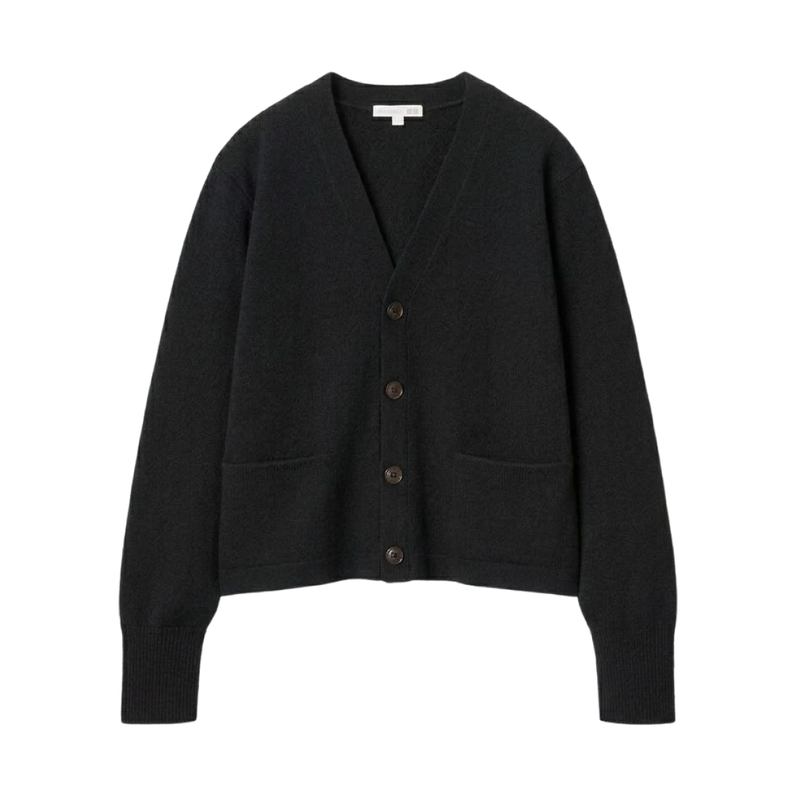 487515-09 (W) Uniqlo x JW Anderson Lambswool V-Neck Short Cardigan Black