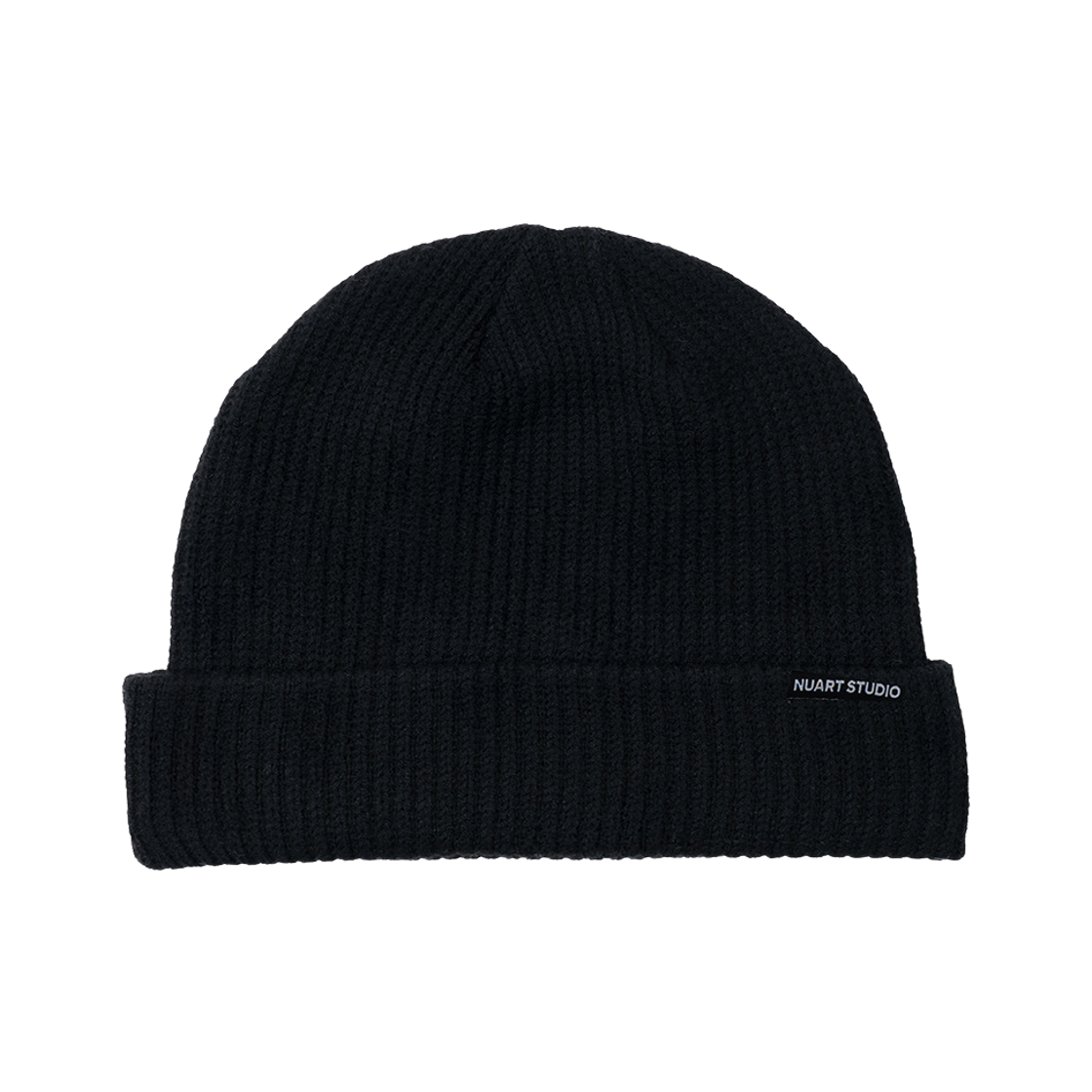 누아트스튜디오 볼드 니트 모자 숏 비니 블랙(NUARTSTUDIO Bold Knit Short Beanie Black)