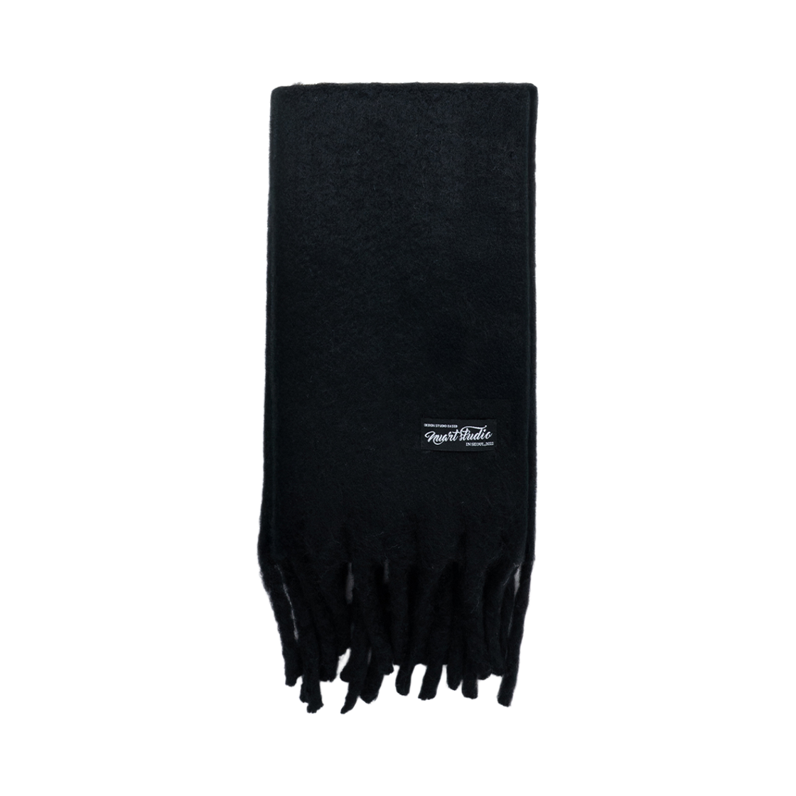 누아트스튜디오 스노우 브러쉬드 머플러 블랙(NUARTSTUDIO Snow Brushed Scarf Black) - 1