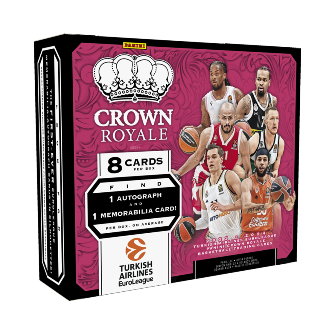파니니 크라운 로얄 2023-24 유로리그 베스킷볼 하비 박스 (1팩)(Panini Crown Royale 2023-24 Euro League Basketball Hobby Box (Pack of 1))