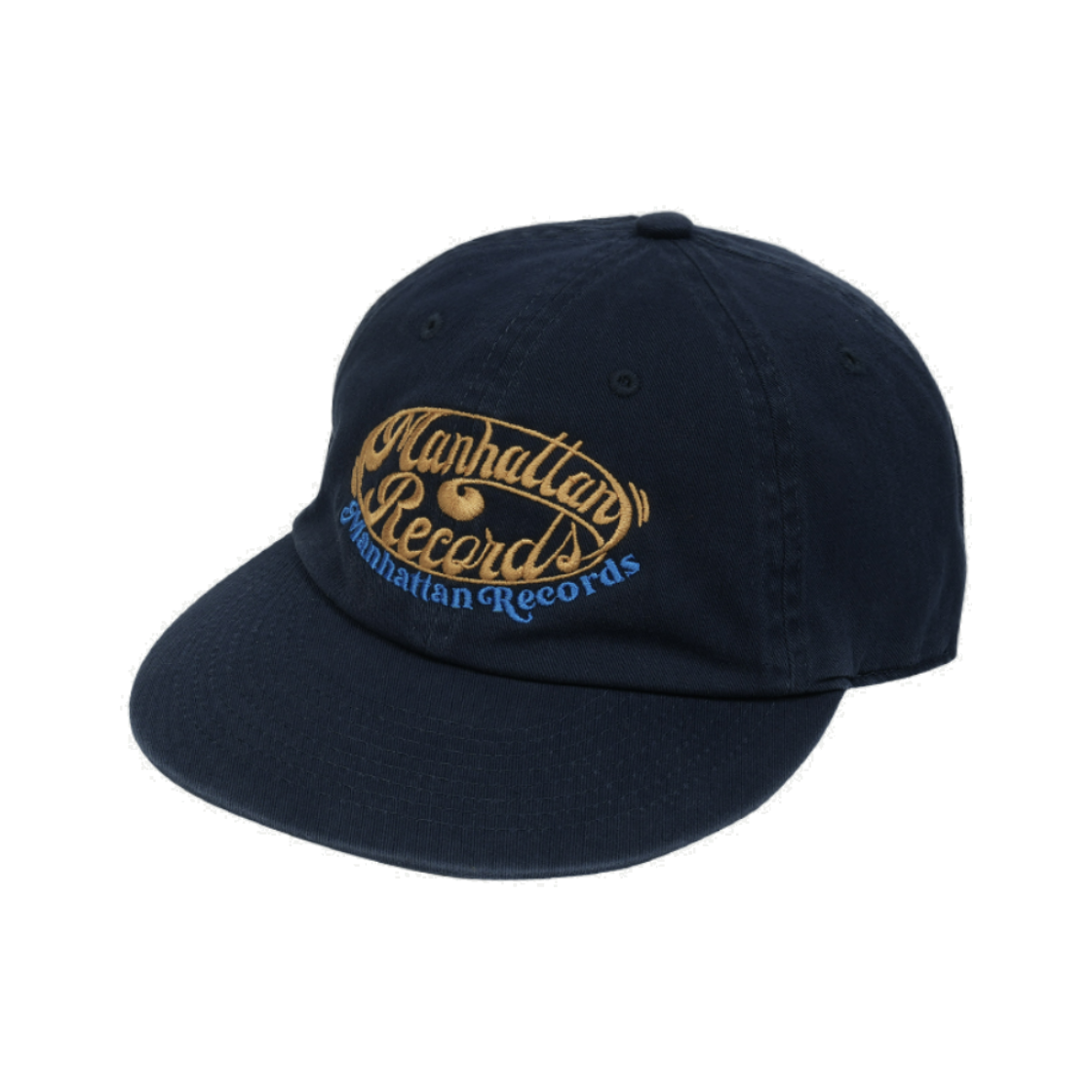 MR26CA007NA Manhattan Records Round Logo Cap - Navy