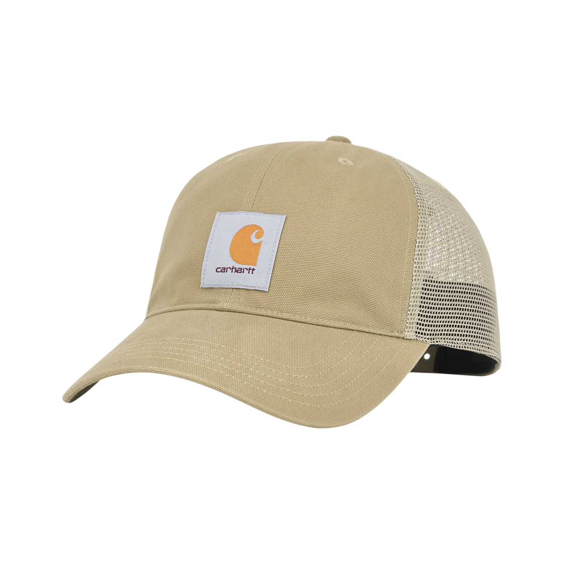 100286-253 Carhartt Canvas Mesh-Back Cap Dark Khaki