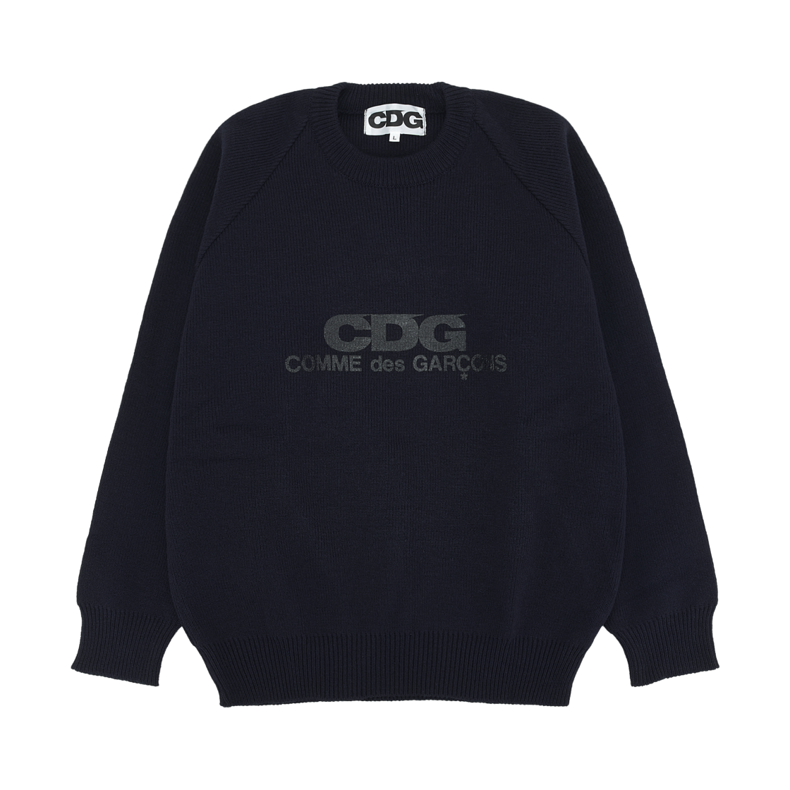 CDG 라운드넥 스쿨 풀오버 네이비(CDG Round Neck School Pullover Navy)