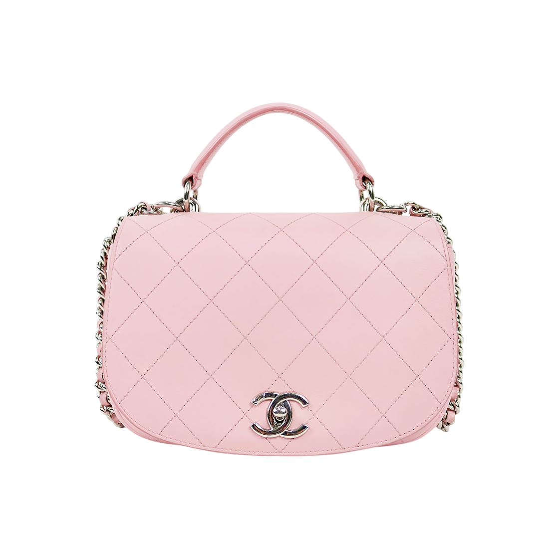 ITKCN6WVSKGN Chanel Lambskin Quilted CC Flap 2Way Bag