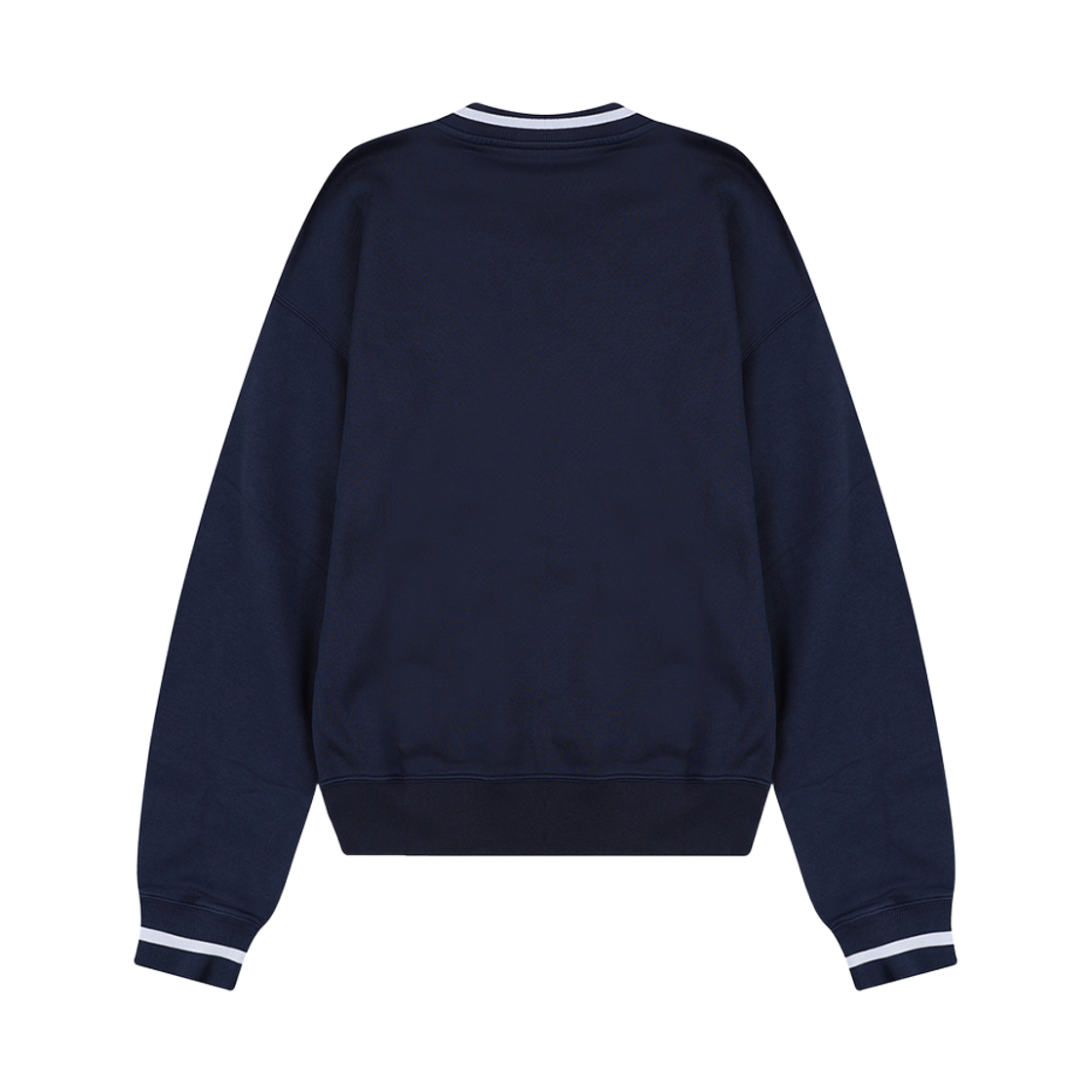 피어 스포티앤리치 세리프 로고 브이넥 엠브로이더드 스웨트셔츠 네이비(PEER Sporty & Rich Serif Logo V-Neck Embroidered Sweatshirt Navy) - 2