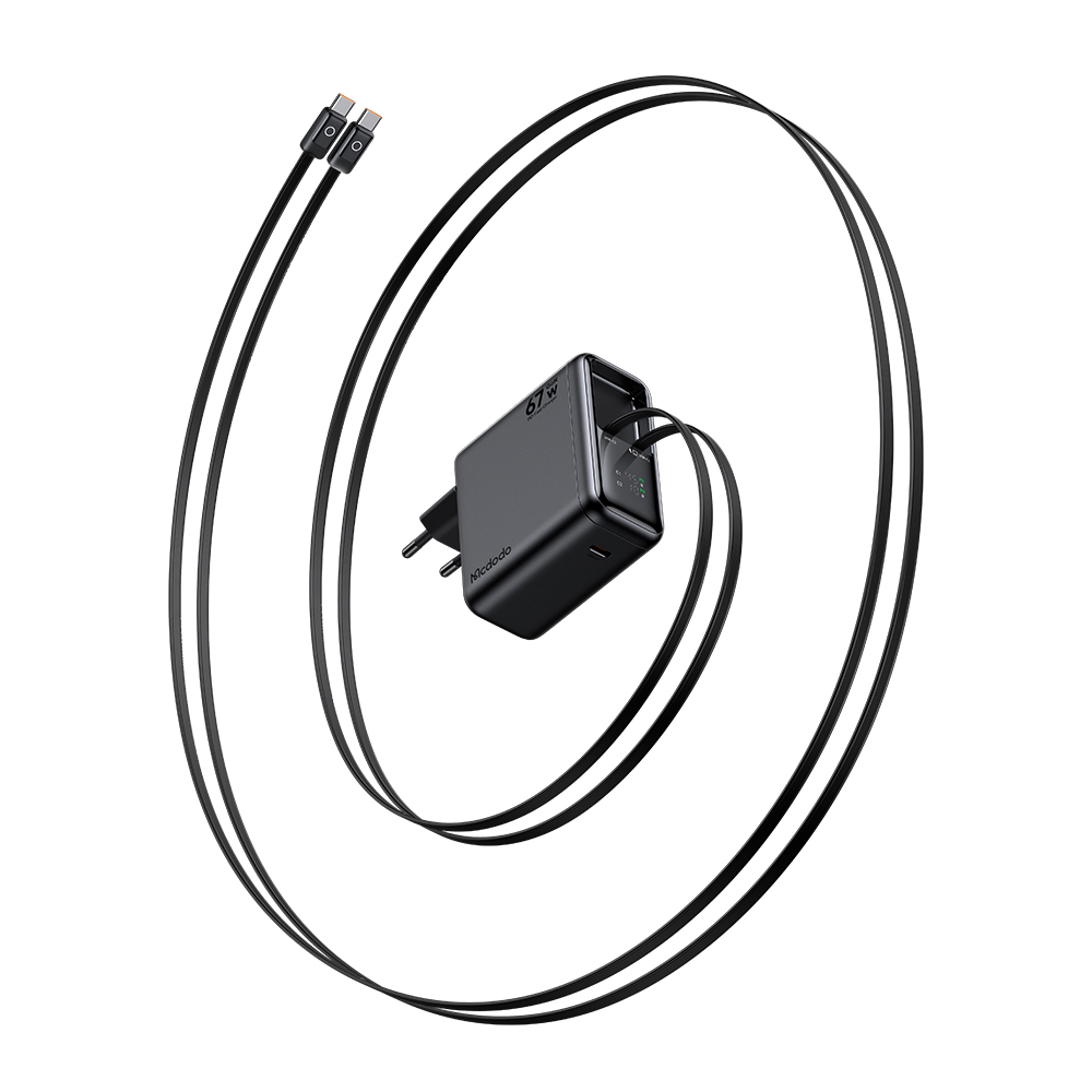 맥도도 GaN 67W 듀얼 C타입 케이블 일체형 초고속 멀티 충전기 CH354(Mcdodo 67W GaN SuperFast Multi Charger with Dual C Type Retractable Cable CH354) - 4