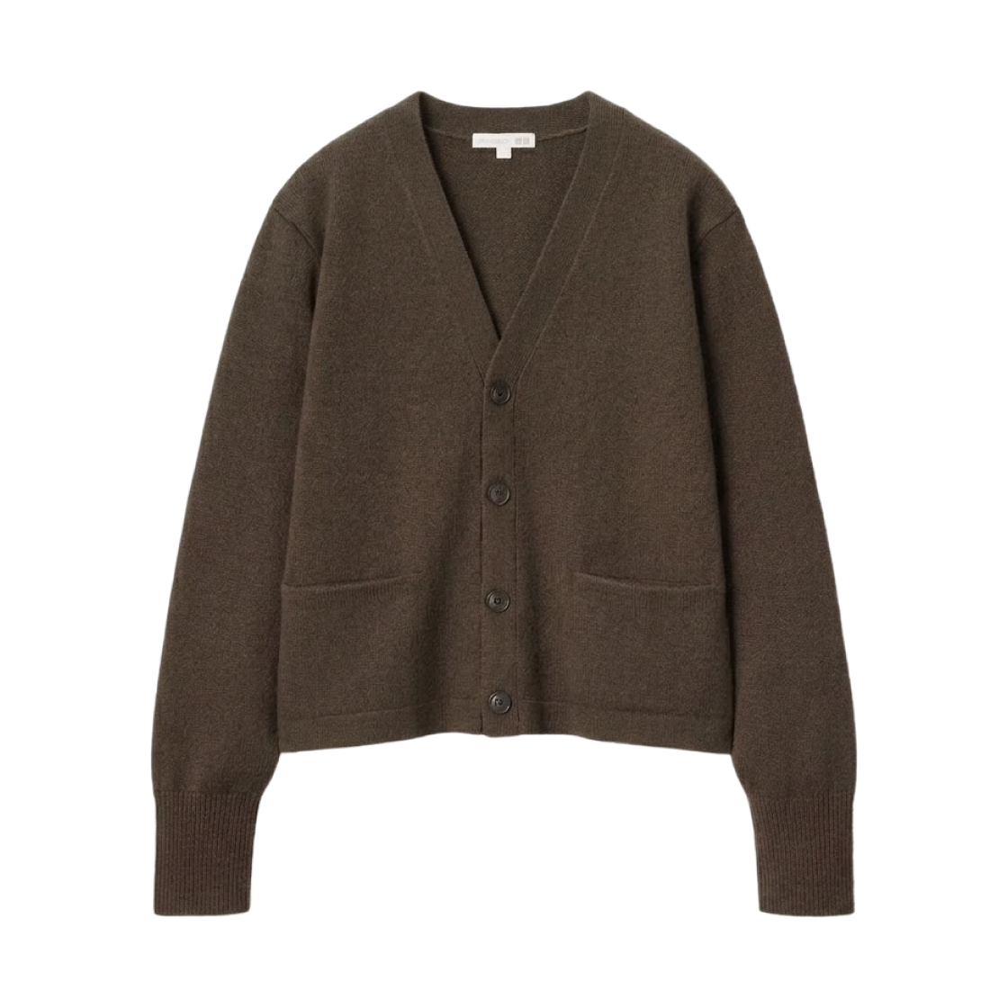 487515-36 (W) Uniqlo x JW Anderson Lambswool V-Neck Short Cardigan Brown