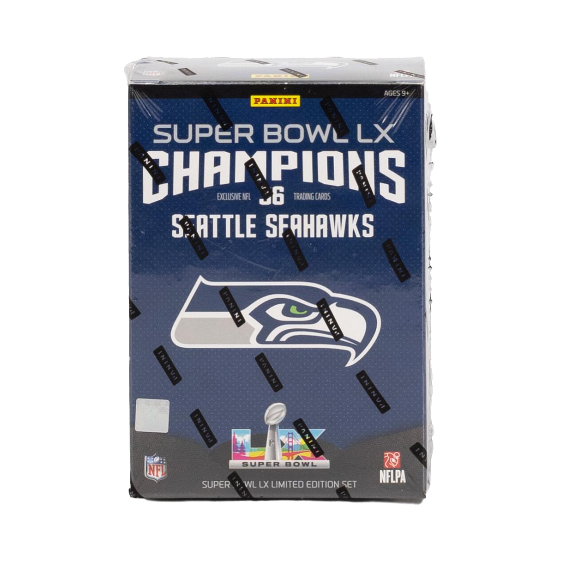 파니니 2025 시애틀 시호크스 슈퍼 보울 LX 풋볼 챔피언 세트 박스 (1팩)(Panini 2025 Seattle Seahawks Super Bowl LX Football Champions Set Box (Pack of 1))
