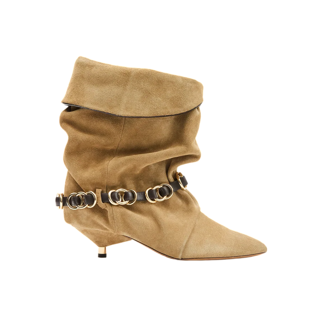 BO0285FA-D3A04S-50TA (W) Isabel Marant Edrik Rings Ankle Boots Taupe