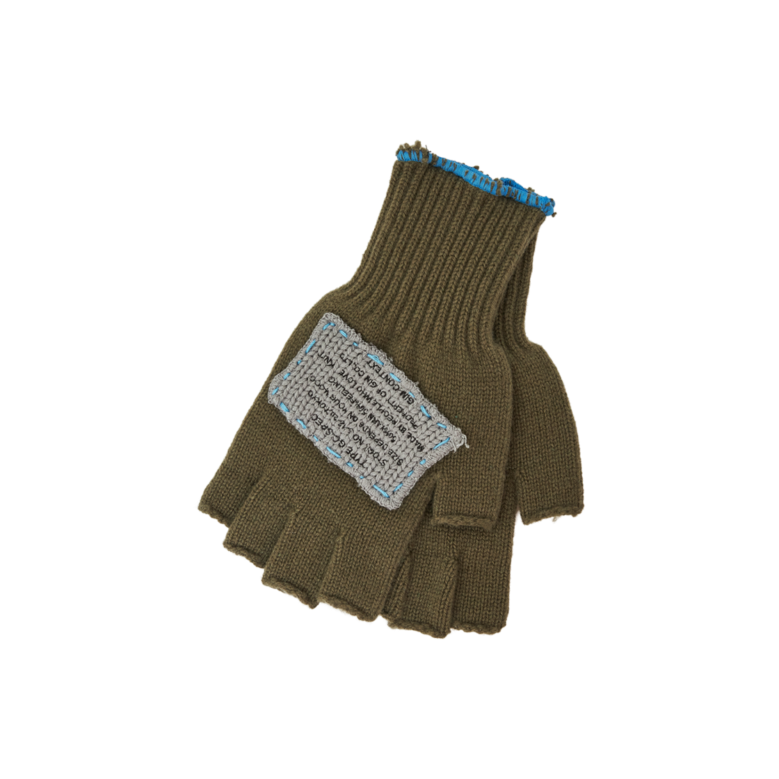 KM6DGV1GM01KK Gim Context Fingerless Cashmere Knit Glove Khaki - 26FW