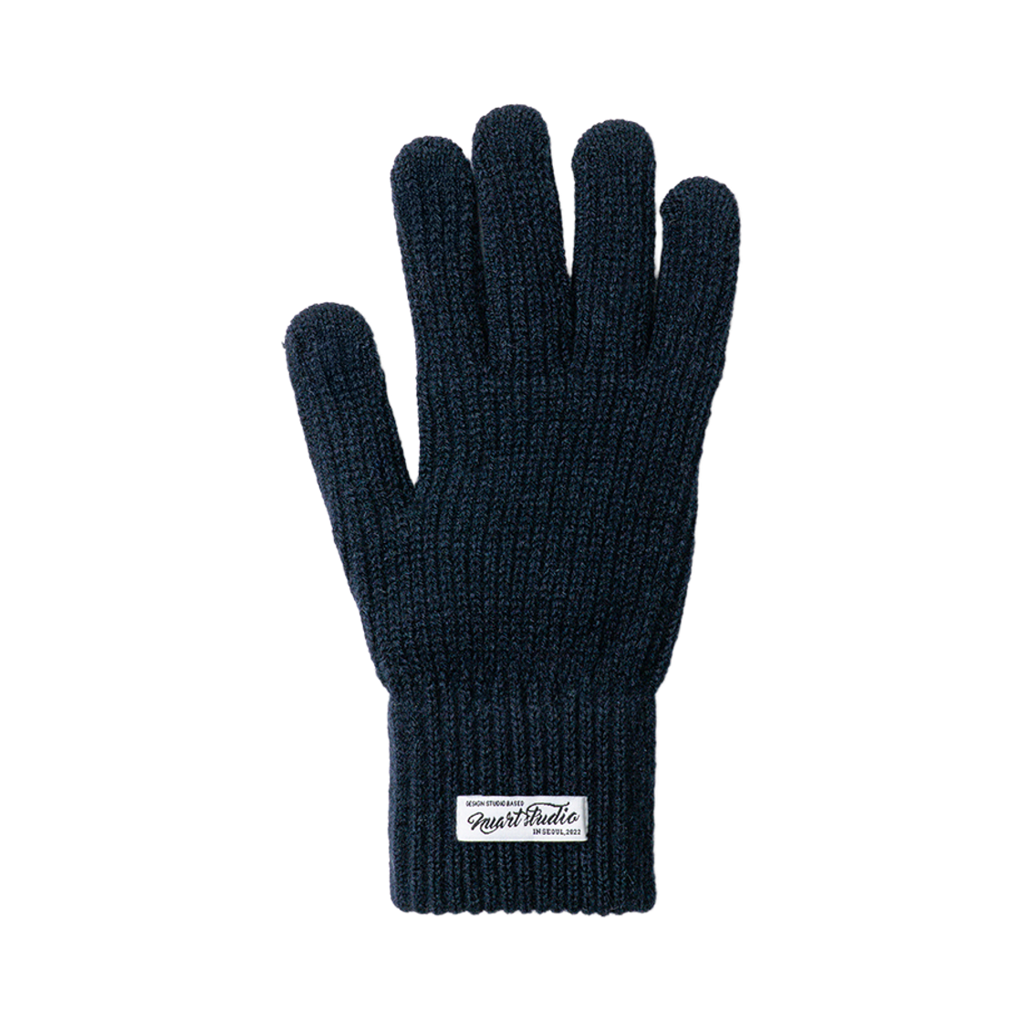 누아트스튜디오 클래식 소프트 리브드 핑거홀 스마트폰 터치 숏 장갑 네이비(NUARTSTUDIO Classic Soft Ribbed Finger Hole Touchscreen Short Gloves Navy)