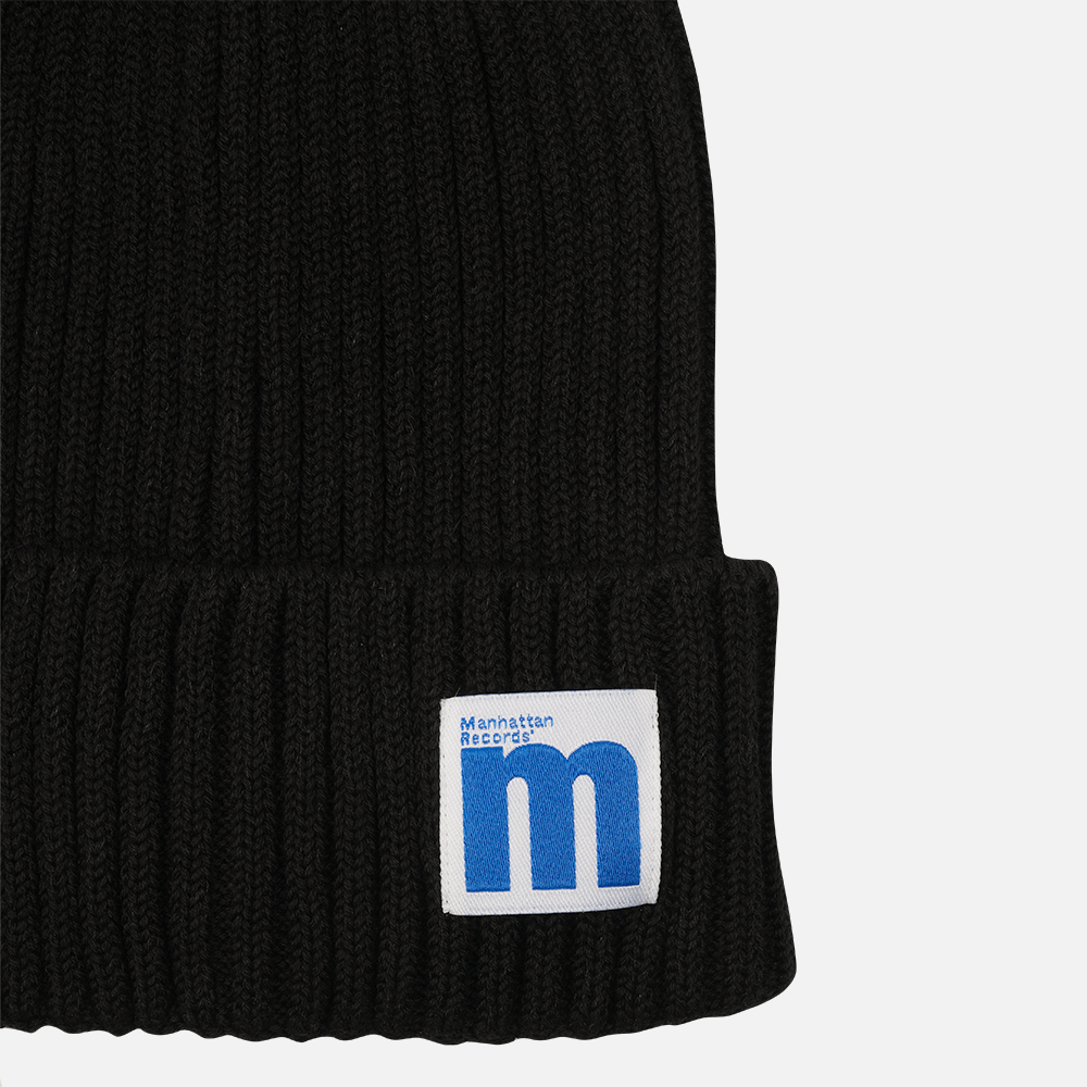맨하탄 레코즈 코튼 립 비니 - 블랙(Manhattan Records Cotton Rib Beanie - Black) - 4