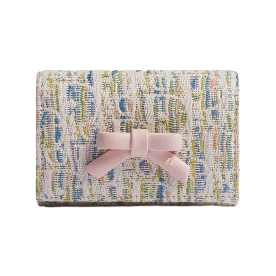 S2508OGWQ-M956 Dior Promenade Glycine Wallet Dior Oblique Pastel Jacquard Multicolor