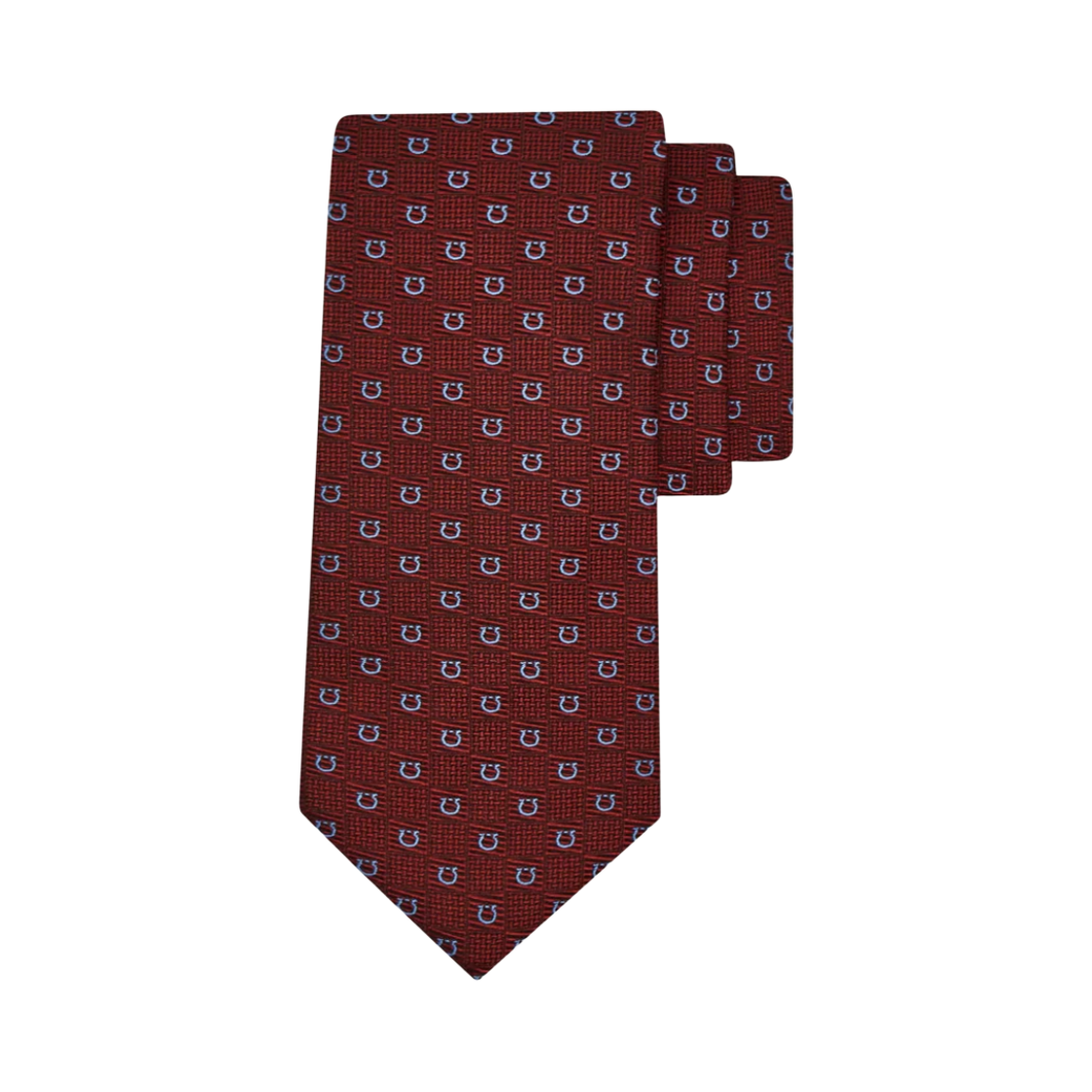 351424-794460 Ferragamo Silk Jacquard Tie Bordeaux