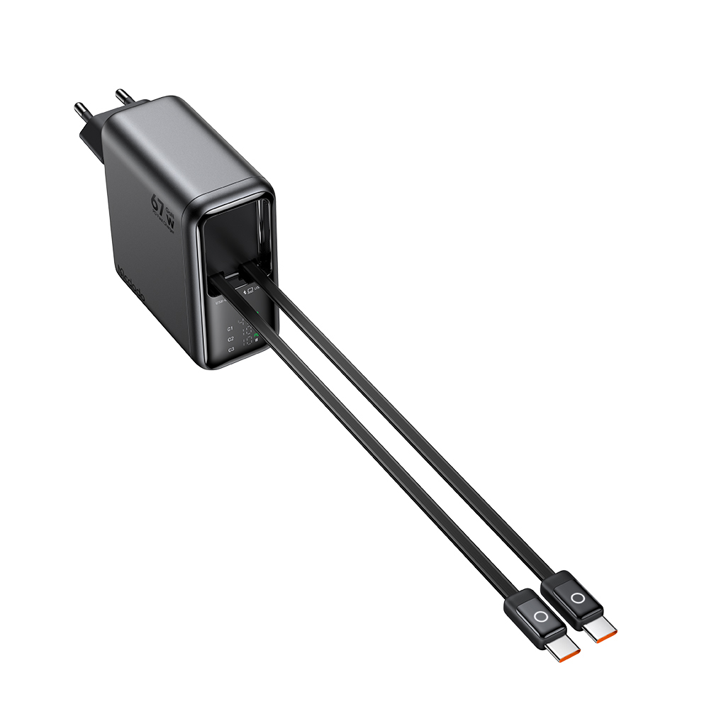 맥도도 GaN 67W 듀얼 C타입 케이블 일체형 초고속 멀티 충전기 CH354(Mcdodo 67W GaN SuperFast Multi Charger with Dual C Type Retractable Cable CH354) - 3