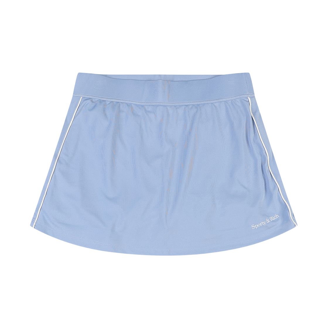 SRD5BS0002SB PEER Sporty & Rich Serif Logo Court Skirt Sky Blue