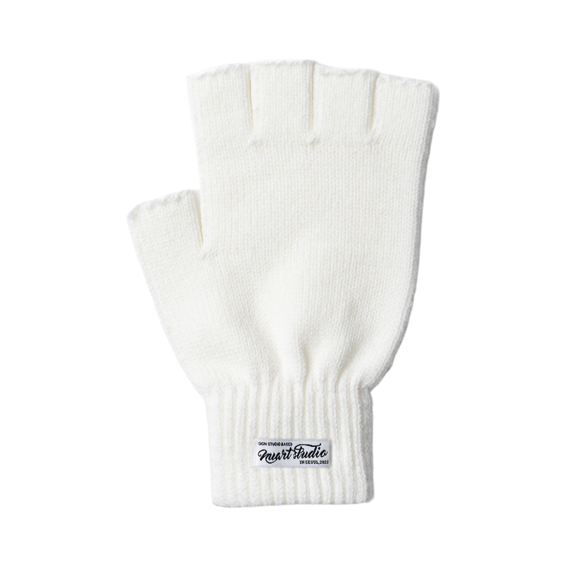 누아트스튜디오 베이직 핑거리스 니트 장갑 아이보리(NUARTSTUDIO Basic Fingerless Knit Gloves Ivory)
