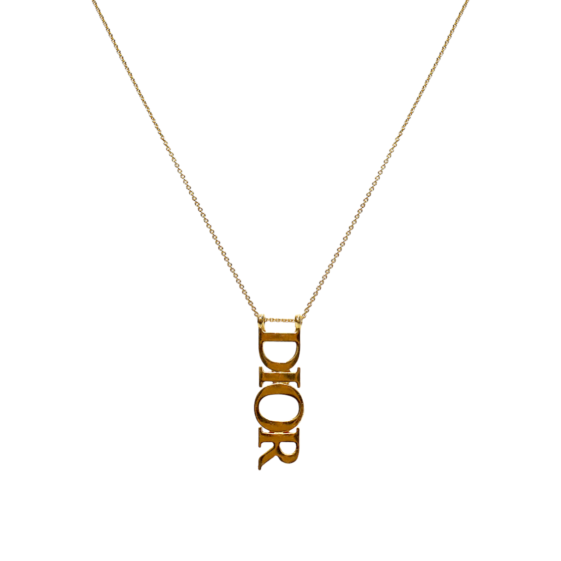 ITHVIGNVAKUE Dior Vertical Gold Necklace