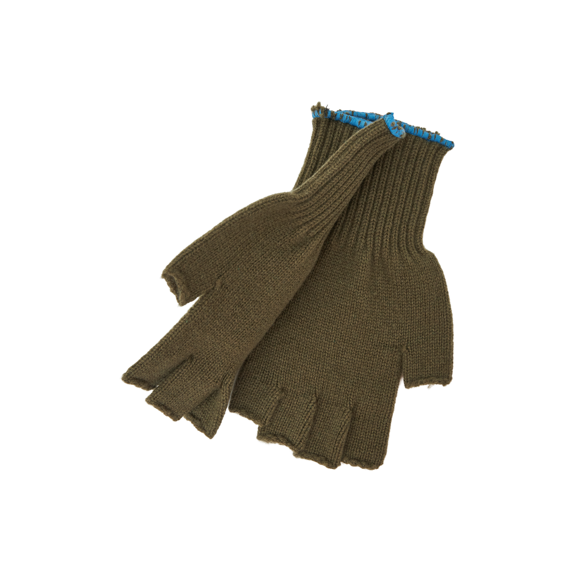 짐 컨텍스트 핑거리스 캐시미어 니트 글러브 카키 - 26FW(Gim Context Fingerless Cashmere Knit Glove Khaki - 26FW) - 2