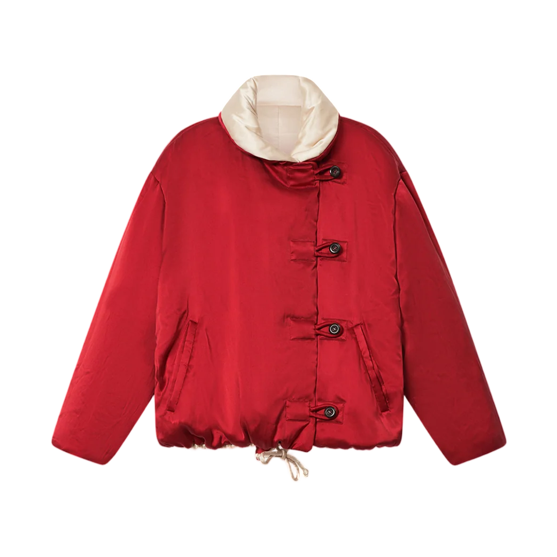 MA0585FA-D4C03I-23CH (W) Isabel Marant Bleza Silk Coat Champagne
