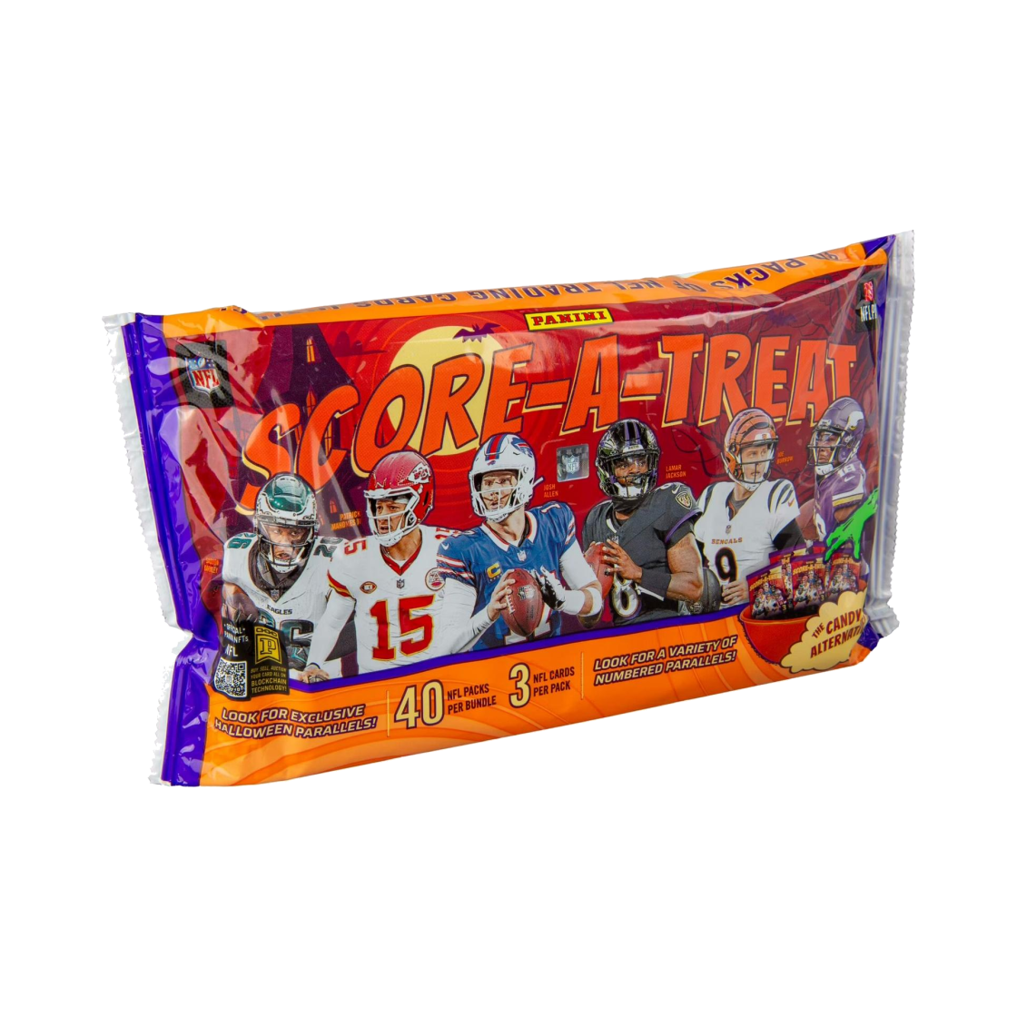 파니니 스코어 2025 어 트릿 할로윈 풋볼 박스 (40팩)(Panini 2025 Score-A-Treat Halloween Football Box (Pack of 40))