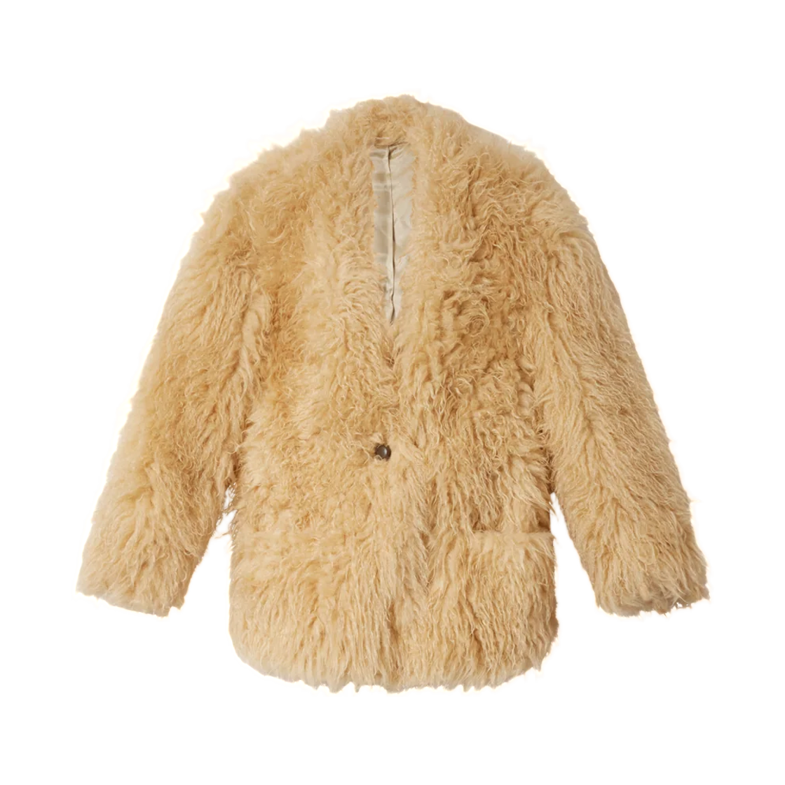 MA0567FA-D3A04I-10PW (W) Isabel Marant Mylae Coat Pale Yellow