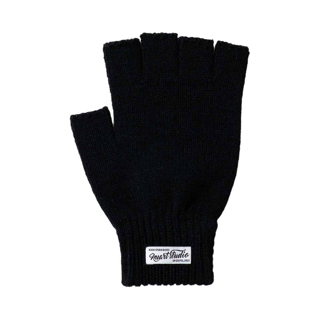 누아트스튜디오 베이직 핑거리스 니트 장갑 블랙(NUARTSTUDIO Basic Fingerless Knit Gloves Black)