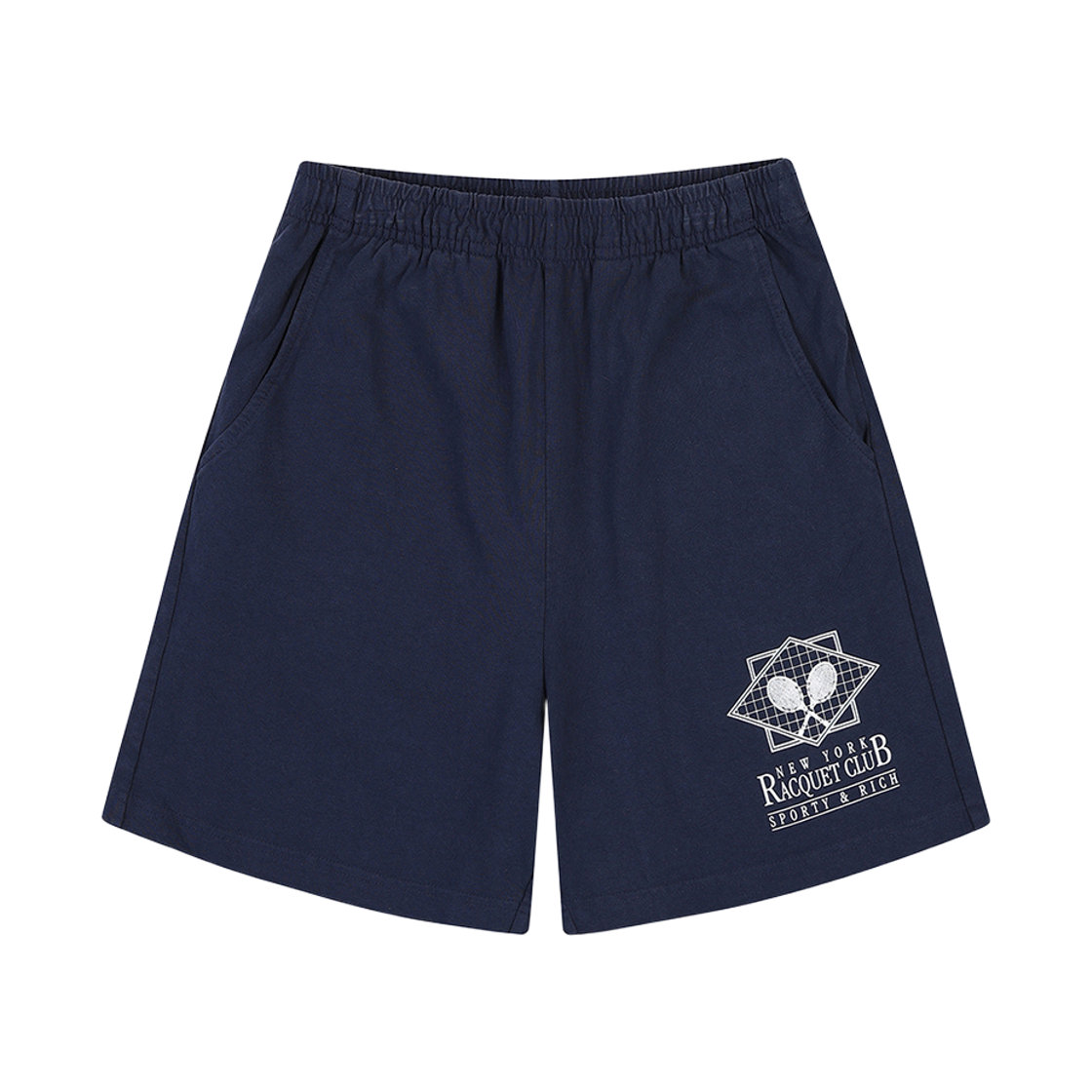 SRD4SP0214NV PEER Sporty & Rich NY Racquet Club Gym Short Navy