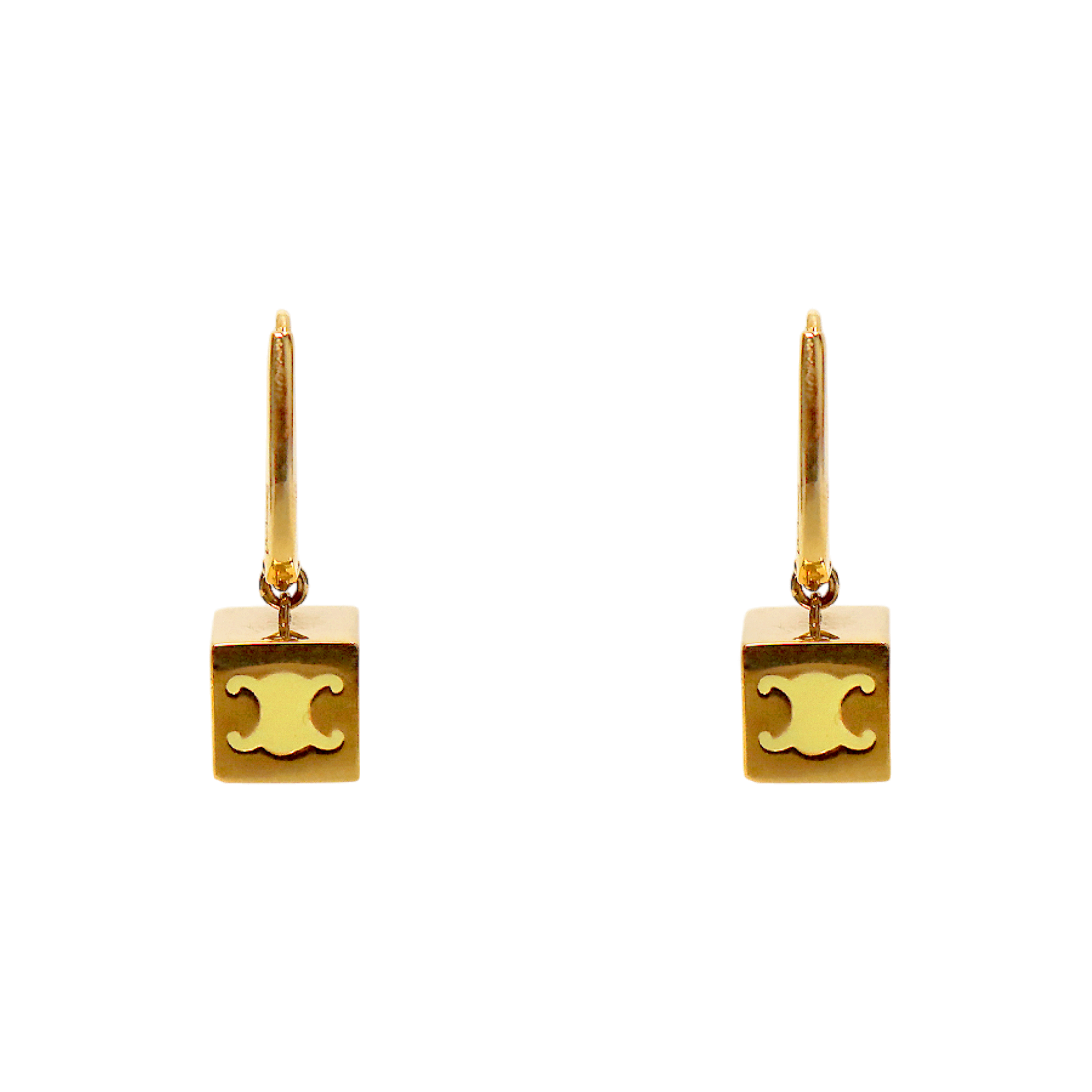 IT4HH4FJEUJR Celine Triomphe Cube Earrings