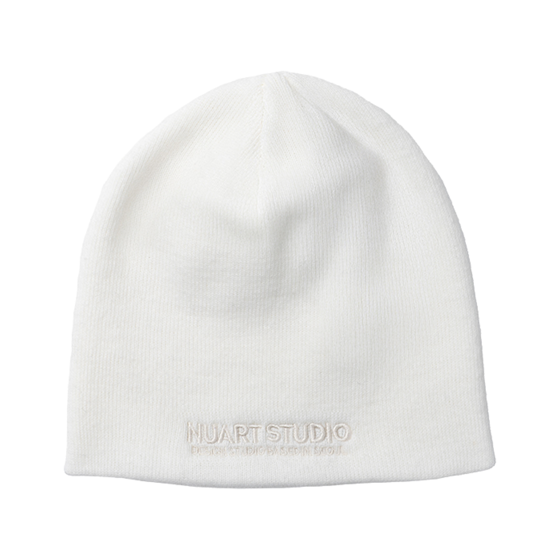 누아트스튜디오 레터링 로고 니트 모자 비니 아이보리(NUARTSTUDIO Lettering Logo Knit Beanie Ivory) - 1