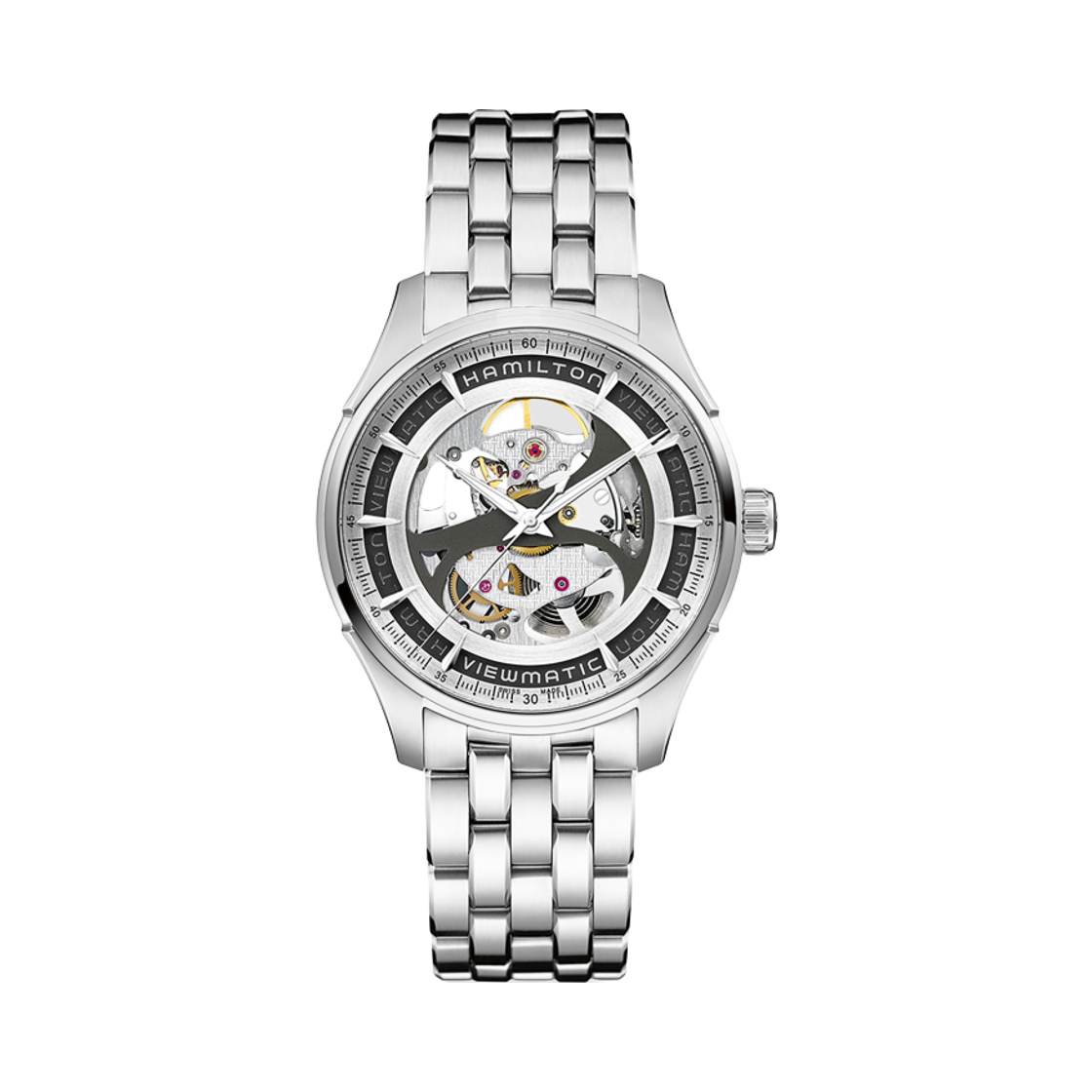 H42555151 Hamilton Jazzmaster Viewmatic Skeleton Gent Auto 40mm Stainless Steel Silver