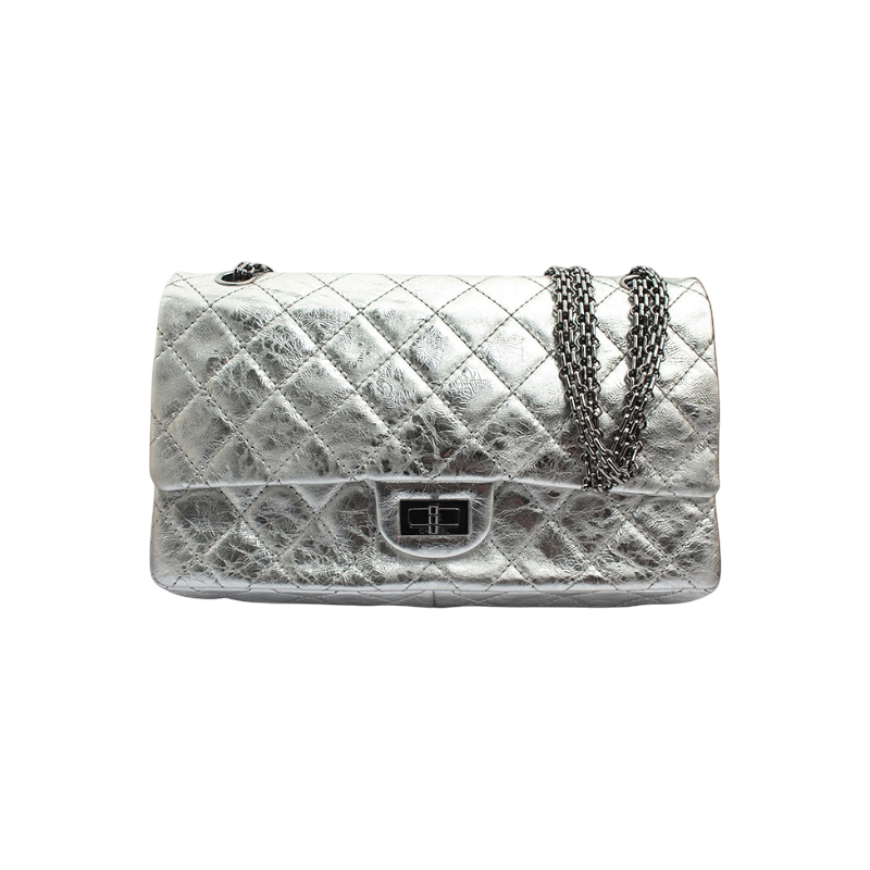 ITEMVV6DWDPA Chanel 2.55 Vintage Mirror Large Silver