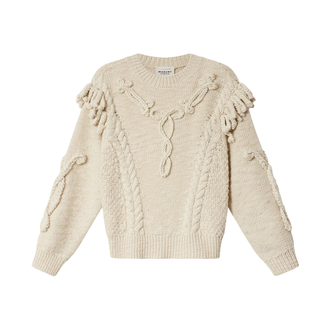PU0922FA-D3L13E-23EC (W) Isabel Marant Katria Wool Sweater Ecru