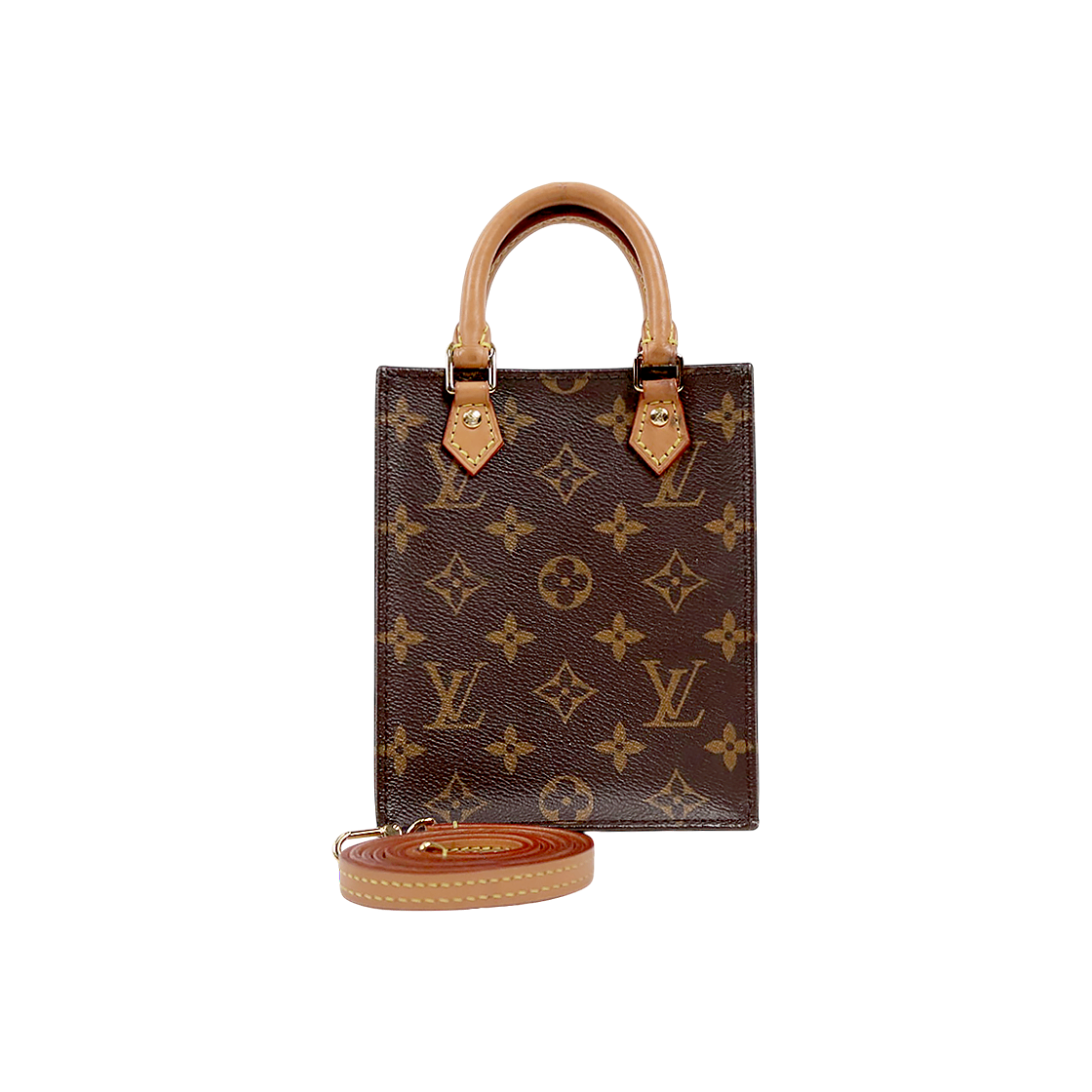 ITAOMEWVP9O9 Louis Vuitton Monogram Petit Sac Plat Tote Bag
