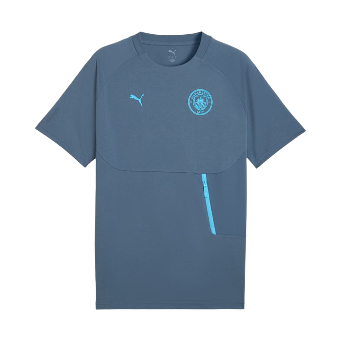 786263-26 Puma Manchester City Puma Tech Pocket T-Shirt Evening Sky Luminous Blue (Non Marking Ver.)