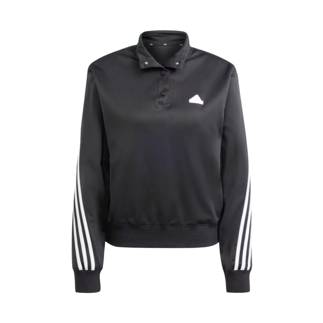 IT4828 (W) Adidas Iconic Wrapping 3-Stripes Snap Track Jacket Black White - KR Sizing