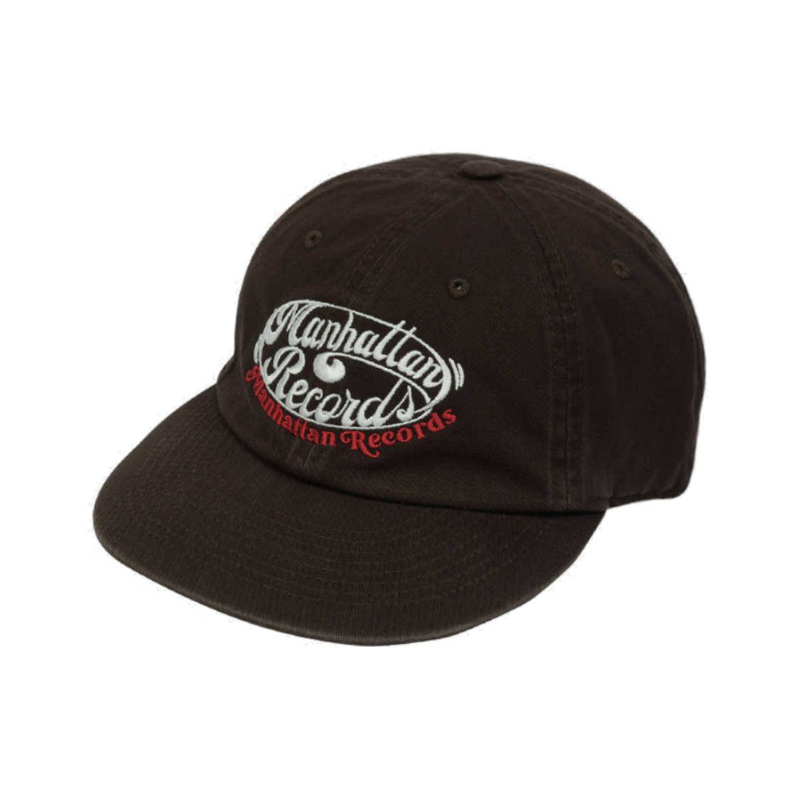 MR26CA007BR Manhattan Records Round Logo Cap - Brown
