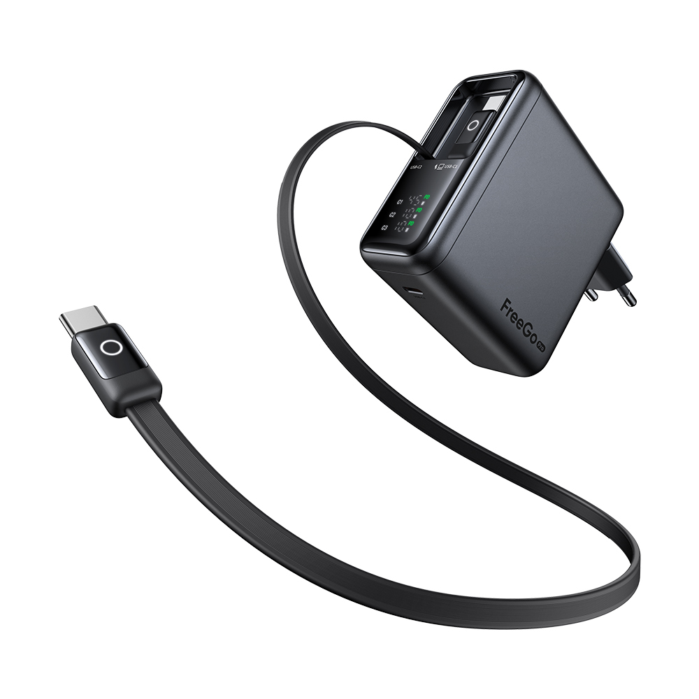 맥도도 GaN 67W 듀얼 C타입 케이블 일체형 초고속 멀티 충전기 CH354(Mcdodo 67W GaN SuperFast Multi Charger with Dual C Type Retractable Cable CH354) - 5