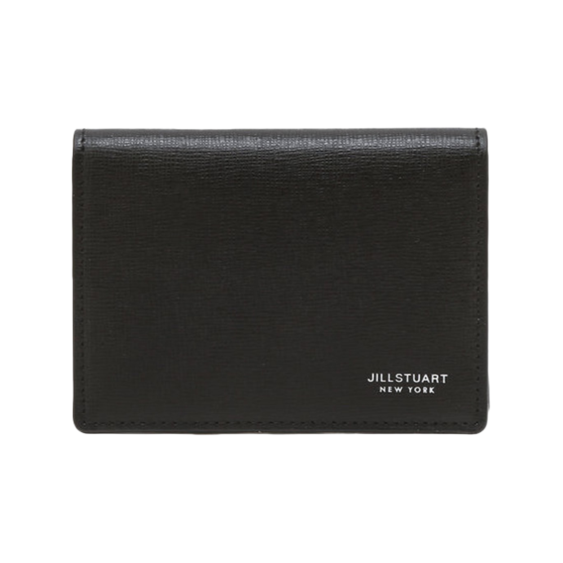 JUWA75220BK Jillstuart Men's Acc Black Logo Cowhide Card Wallet JUWA75220BK