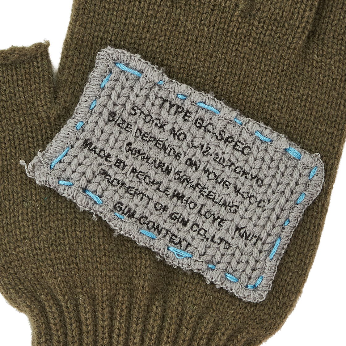 짐 컨텍스트 핑거리스 캐시미어 니트 글러브 카키 - 26FW(Gim Context Fingerless Cashmere Knit Glove Khaki - 26FW) - 3