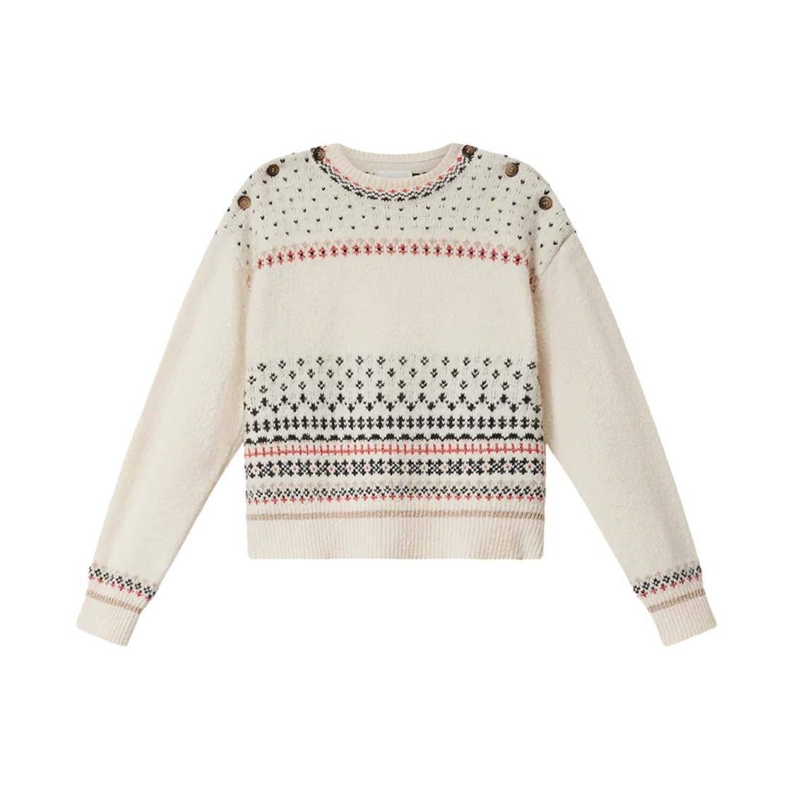 PU0975FA-D3L16E-23EC (W) Isabel Marant Zury Sweater Ecru