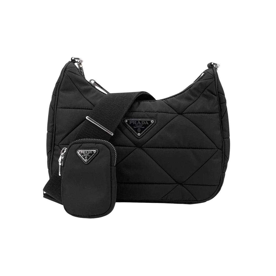 ITBOIFVUQ26K Prada Padded Patchwork Re Nylon Multi Hobo Bag