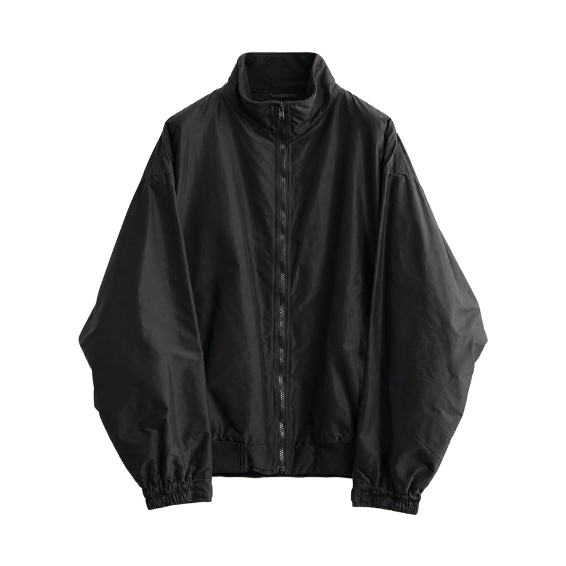 E03-01015 Comoli Cotton Silk Track Jacket Black - 26AW
