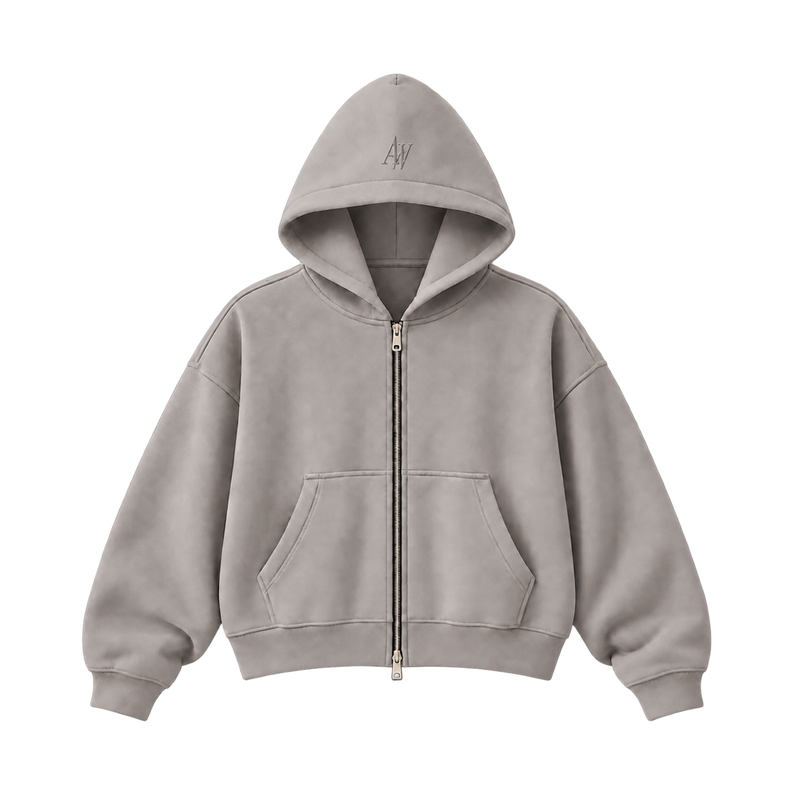 Edition8_12 ATTENTIONROW Edition 8. DIA Sweat Two-Way Cropped Hoodie Zip-up Boston Khaki