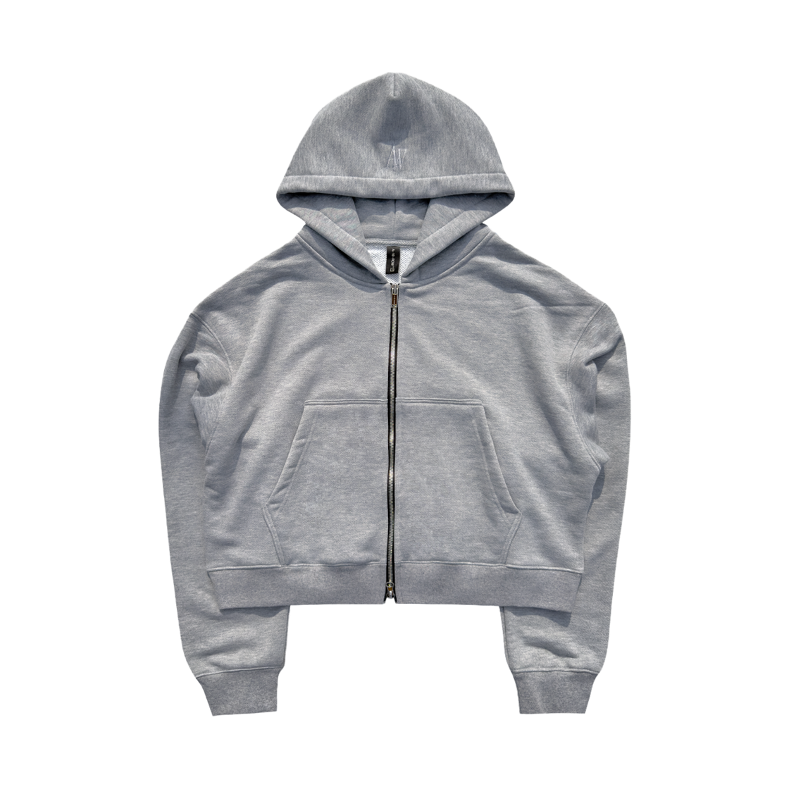 어텐션로우 에디션8. 다이아 스웨트 투웨이 크롭 후드집업 그레이 멜란지(ATTENTIONROW Edition 8. Dia Sweat Two-Way Cropped Hoodie Zip-up Gray Melange) - 4