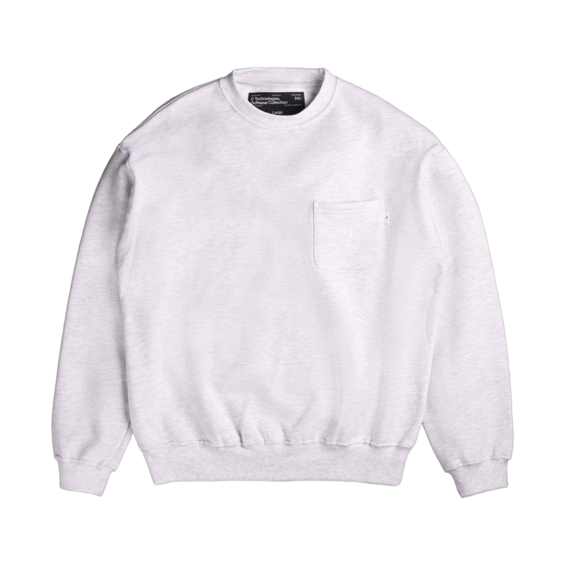- Palantir Pocket Crewneck Heather Grey - Korea Exclusive