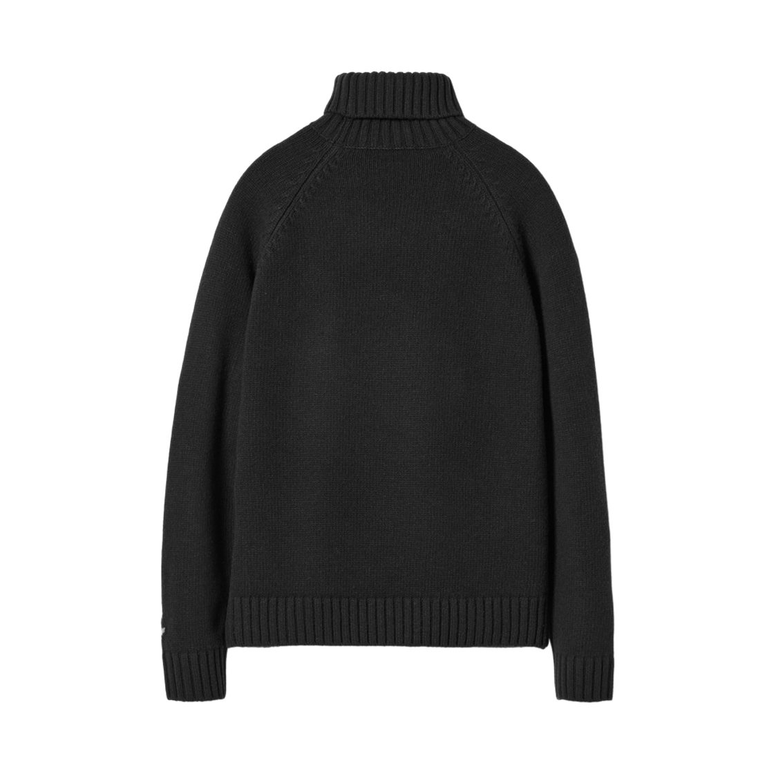 건지울른스 슈퍼파인 메리노울 포켓 터틀넥 스웨터 블랙(Guernsey Woollens Superfine Merino Wool Pocket Turtleneck Sweater Black) - 2