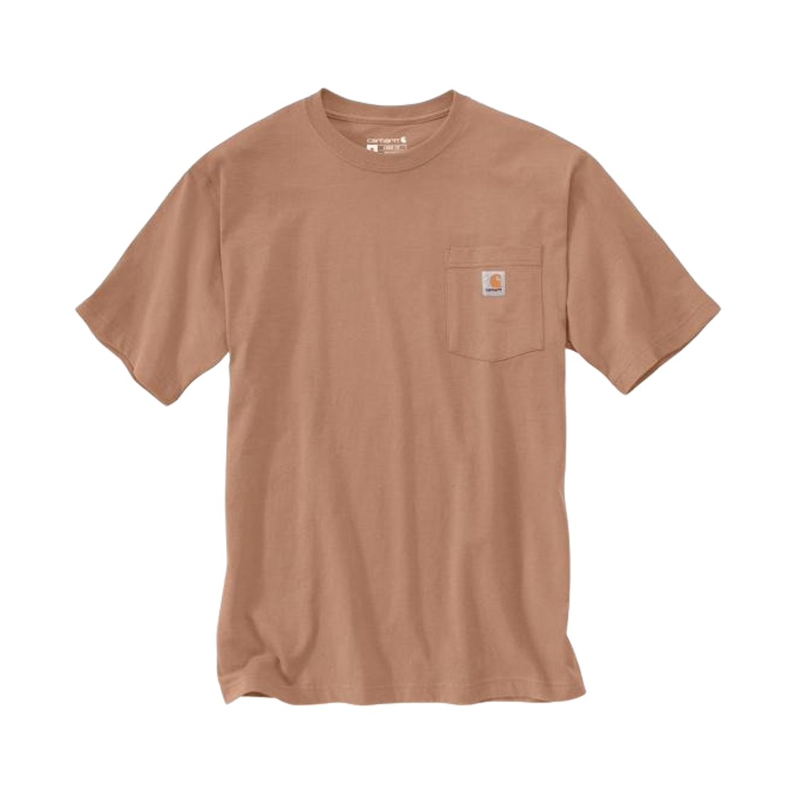 K87-Q98 Carhartt Loose Fit Heavyweight Regular Short Sleeve Pocket T-Shirt Italian Clay