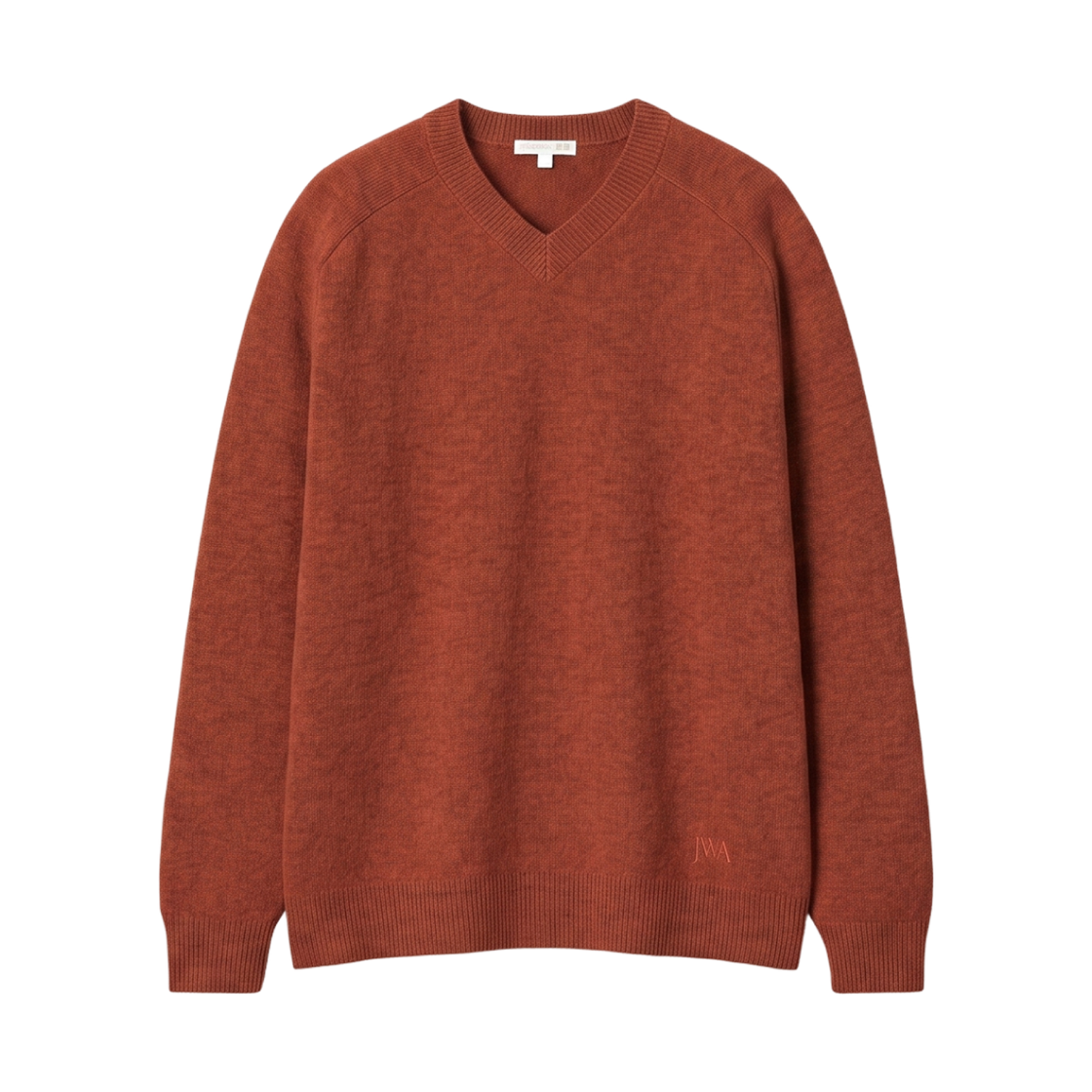 486086-27 Uniqlo x JW Anderson Lambswool V-Neck Sweater Orange